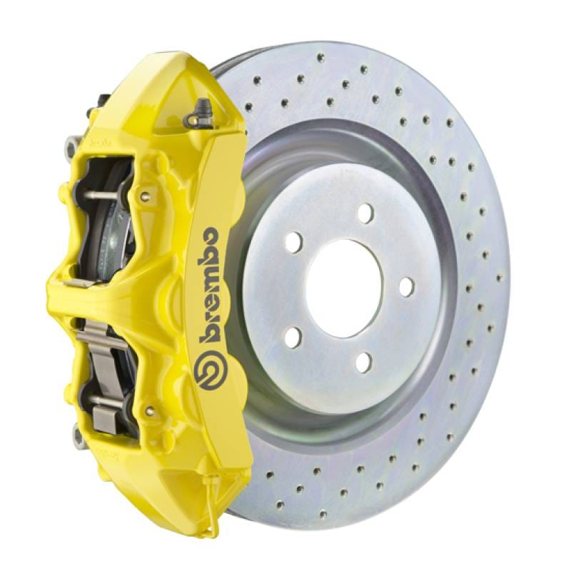 Brembo 1P4.6001A5 Brembo 66-89 911S/SC/Carrera Front GT BBK 4 Piston Cast 323x28 1pc Rotor Drilled- Yellow thumbnail 2