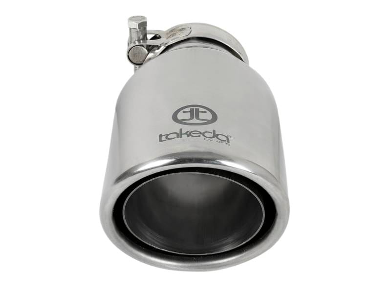aFe 49T25404-P08 aFe Takeda 304 Stainless Steel Clamp-On Exhaust Tip 2.5in. Inlet / 4in. Outlet / 8in. L - Polished thumbnail 10