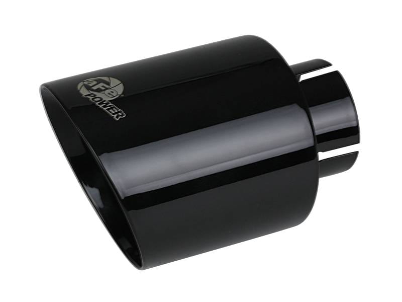 aFe 49T25454-B071 aFe Takeda 409 SS Clamp-On Exhaust Tip 2.5in. Inlet / 4.5in. Outlet / 7in. L - Black thumbnail 2