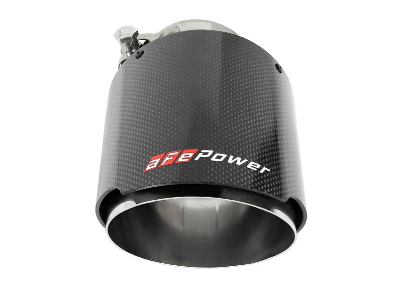 aFe 49T25454-C07 aFe MACH Force-Xp 304 SS Clamp-On Exhaust Tip 2.5in. Inlet / 4.5in. Outlet / 7in. L - Carbon Fiber thumbnail 4