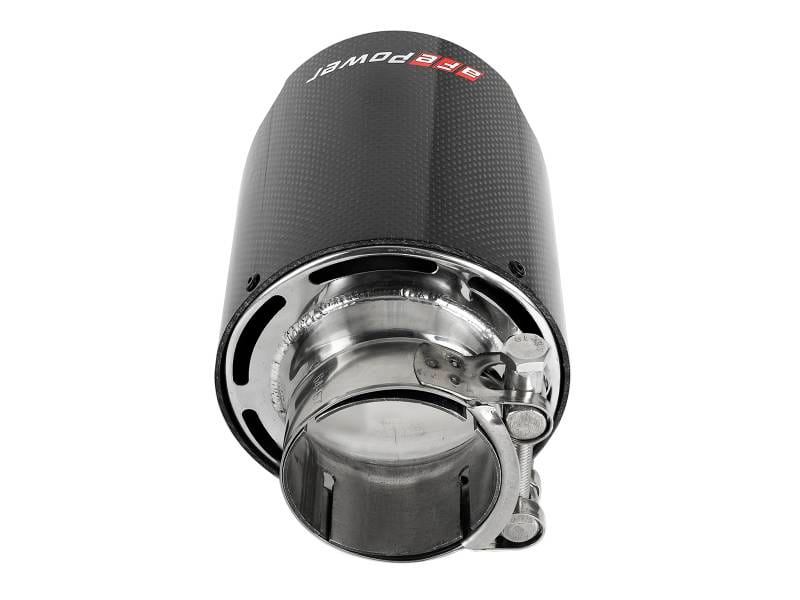aFe 49T25454-C07 aFe MACH Force-Xp 304 SS Clamp-On Exhaust Tip 2.5in. Inlet / 4.5in. Outlet / 7in. L - Carbon Fiber thumbnail 6