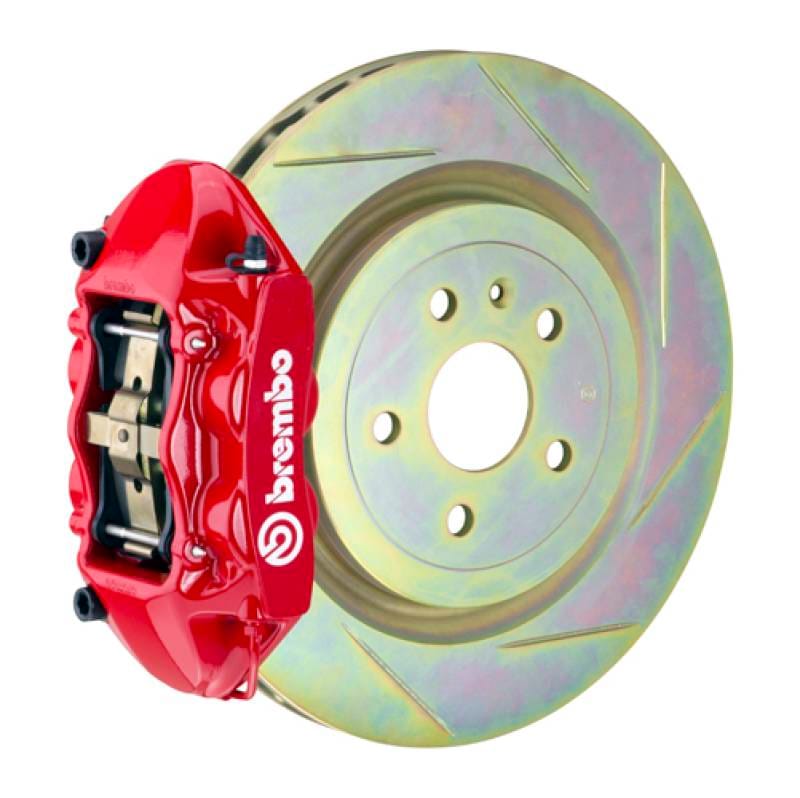 Brembo 1P5.7001A2 Brembo 08-13 C30 Front GT BBK 4 Piston Cast 336 x28 1pc Rotor Slotted Type-1-Red thumbnail 2