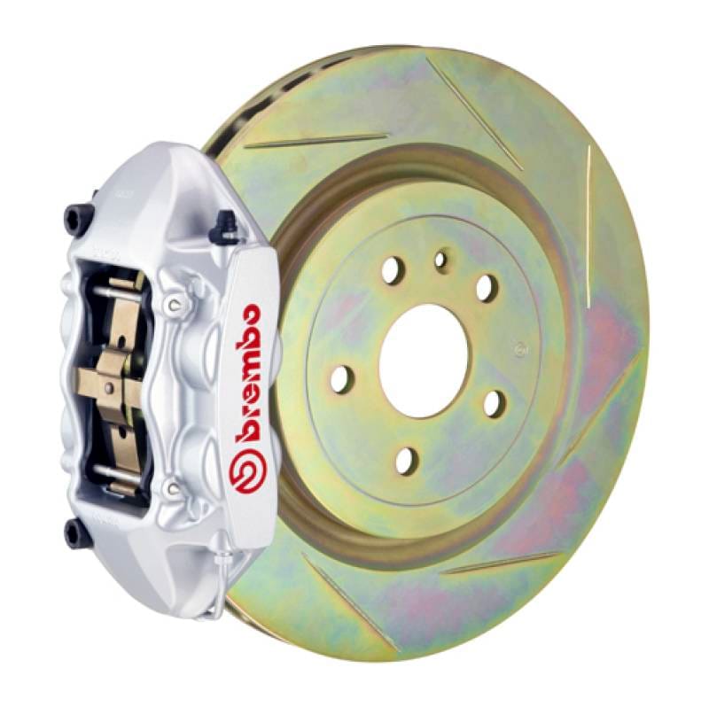 Brembo 1P5.7001A3 Brembo 08-13 C30 Front GT BBK 4 Piston Cast 336 x28 1pc Rotor Slotted Type-1-Silver thumbnail 2