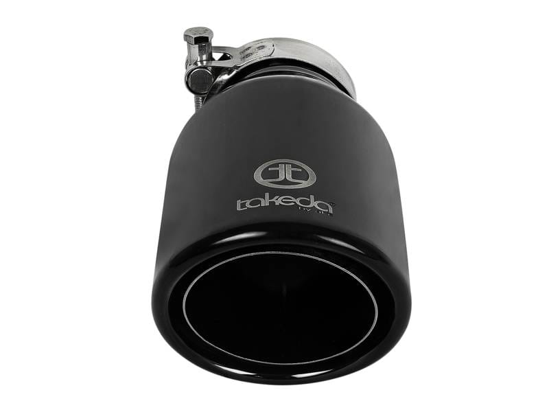 aFe 49T25404-B08 aFe Takeda 304 Stainless Steel Clamp-On Exhaust Tip 2.5in.Inlet / 4in Outlet - Black thumbnail 6