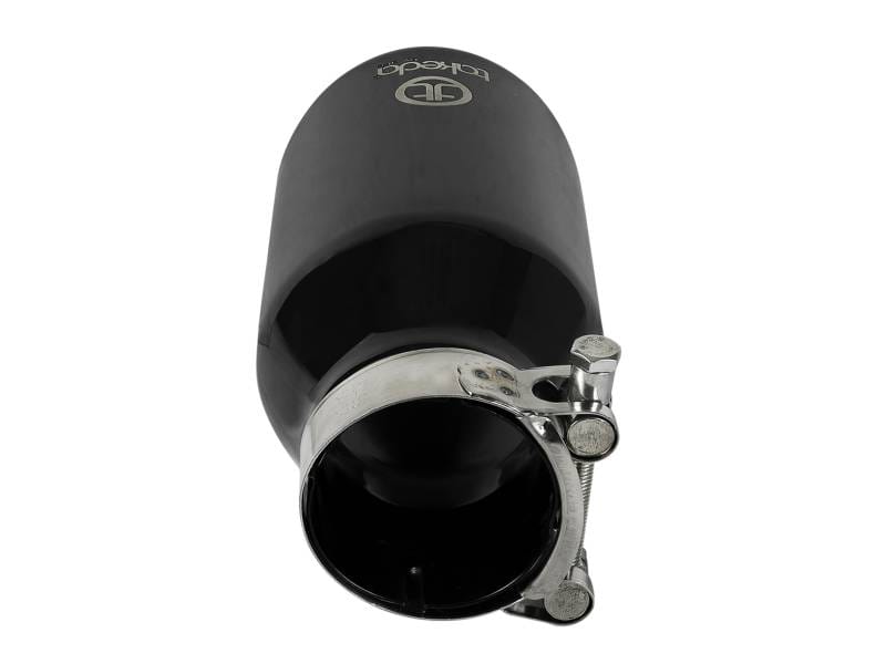 aFe 49T25404-B08 aFe Takeda 304 Stainless Steel Clamp-On Exhaust Tip 2.5in.Inlet / 4in Outlet - Black thumbnail 8