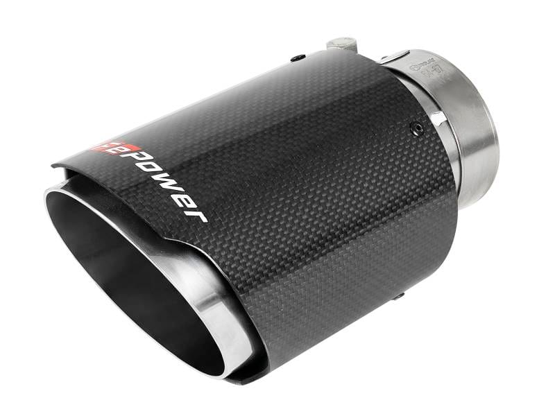 aFe 49T25404-C07 aFe MACH Force-Xp 409 SS Clamp-On Exhaust Tip 2.5in. Inlet / 4in. Outlet / 7in. L - Carbon thumbnail 2