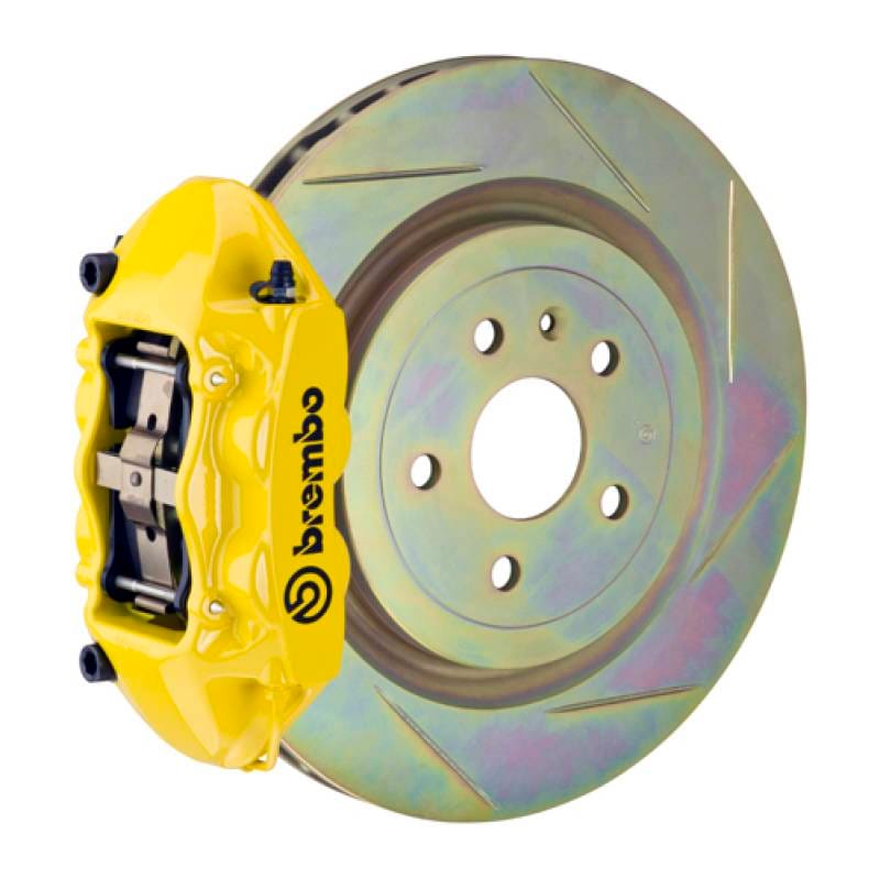 Brembo 1P5.7001A5 Brembo 08-13 C30 Front GT BBK 4 Piston Cast 336 x28 1pc Rotor Slotted Type-1- Yellow thumbnail 2