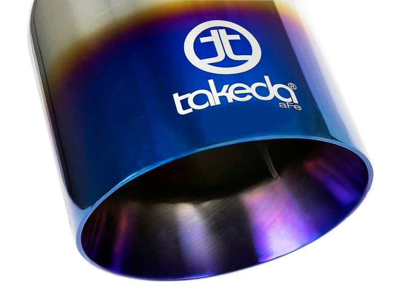 aFe 49T25404-L07 aFe Takeda 304 Stainless Steel Clamp-On Exhaust Tip 2.5in Inlet / 4in Outlet - Blue Flame thumbnail 8