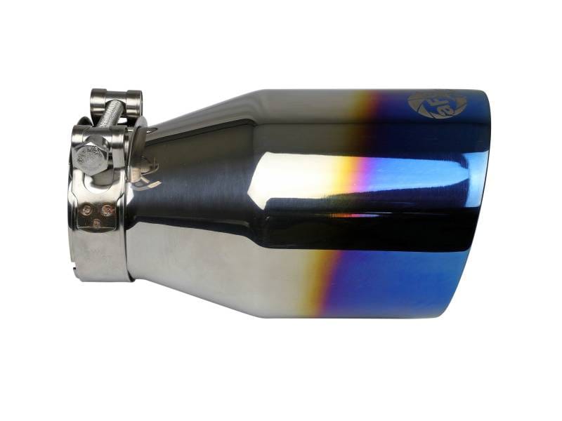 aFe 49T25404-L071 aFe Mach Force XP 304 Stainless Steel Clamp-On Exhaust Tip 2.5in Inlet / 4in Outlet - Blue Flame thumbnail 10