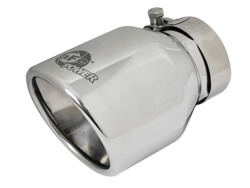aFe 49T25404-P06 aFe MACH Force-Xp 304 SS Clamp-On Exhaust Tip 2.5in. Inlet / 4in. Outlet / 6in. L - Polished thumbnail 2