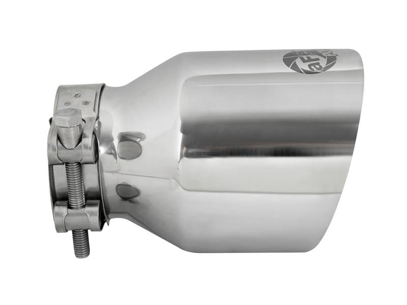 aFe 49T25404-P06 aFe MACH Force-Xp 304 SS Clamp-On Exhaust Tip 2.5in. Inlet / 4in. Outlet / 6in. L - Polished thumbnail 10
