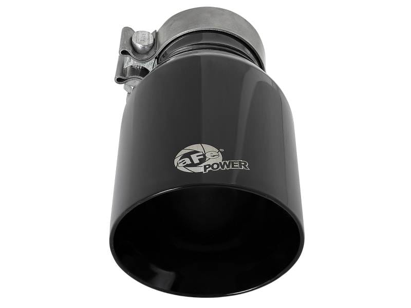 aFe 49T30454-B092 aFe MACH Force-Xp Univ 304 SS Double-Wall Clamp-On Exhaust Tip - Black - 3in Inlet - 4.5in Outlet thumbnail 6