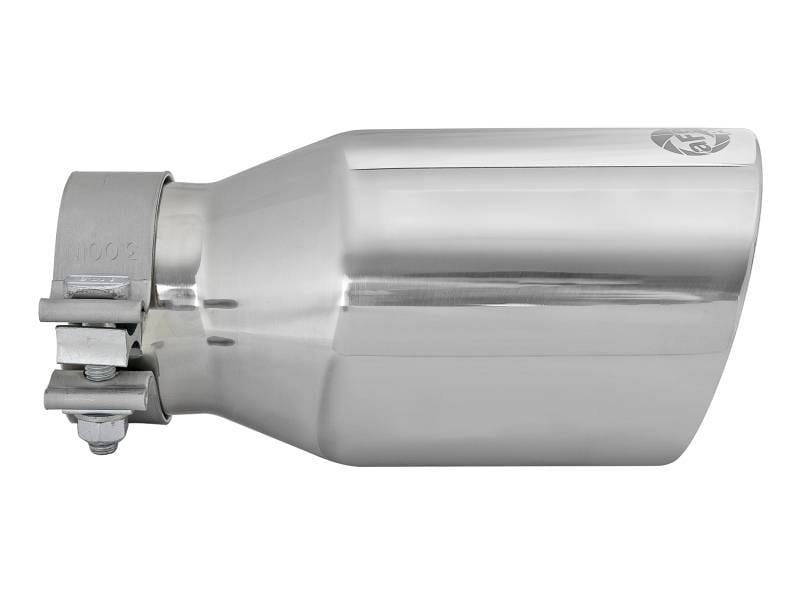 aFe 49T30454-P092 aFe MACH Force-Xp Univ 304 SS Double-Wall Clamp-On Exhaust Tip - Polished - 3in Inlet - 4.5in Outlet thumbnail 8