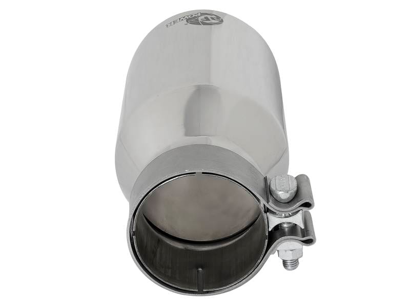 aFe 49T30454-P092 aFe MACH Force-Xp Univ 304 SS Double-Wall Clamp-On Exhaust Tip - Polished - 3in Inlet - 4.5in Outlet thumbnail 10