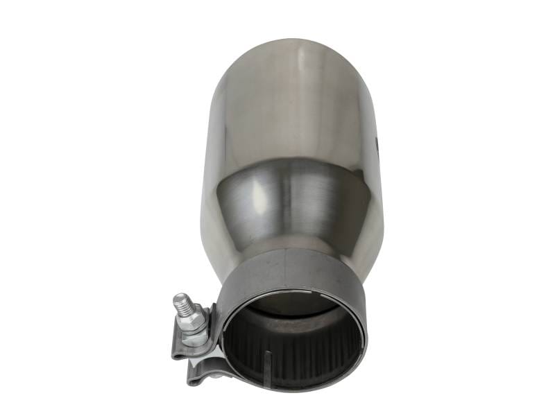 aFe 49T30454-P093 aFe MACH Force-Xp Univ 304 SS Double-Wall Clamp-On Exhaust Tip - Polished - 3in Inlet - 4.5in Outlet thumbnail 4