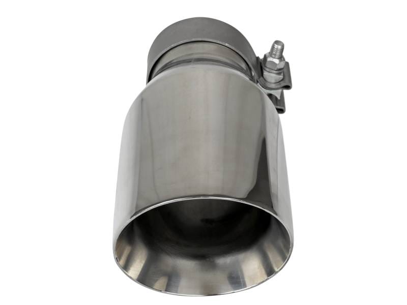 aFe 49T30454-P093 aFe MACH Force-Xp Univ 304 SS Double-Wall Clamp-On Exhaust Tip - Polished - 3in Inlet - 4.5in Outlet thumbnail 8