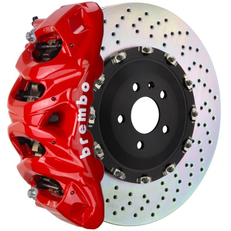 Brembo 1Q1.9609A2 Brembo 09-13 X5M/09-14 X6M/15-18 X5M/16-19 X6M Fr GT BBK 8 Pist Cast 412x38 2pc Rotor Drill-Red thumbnail 2