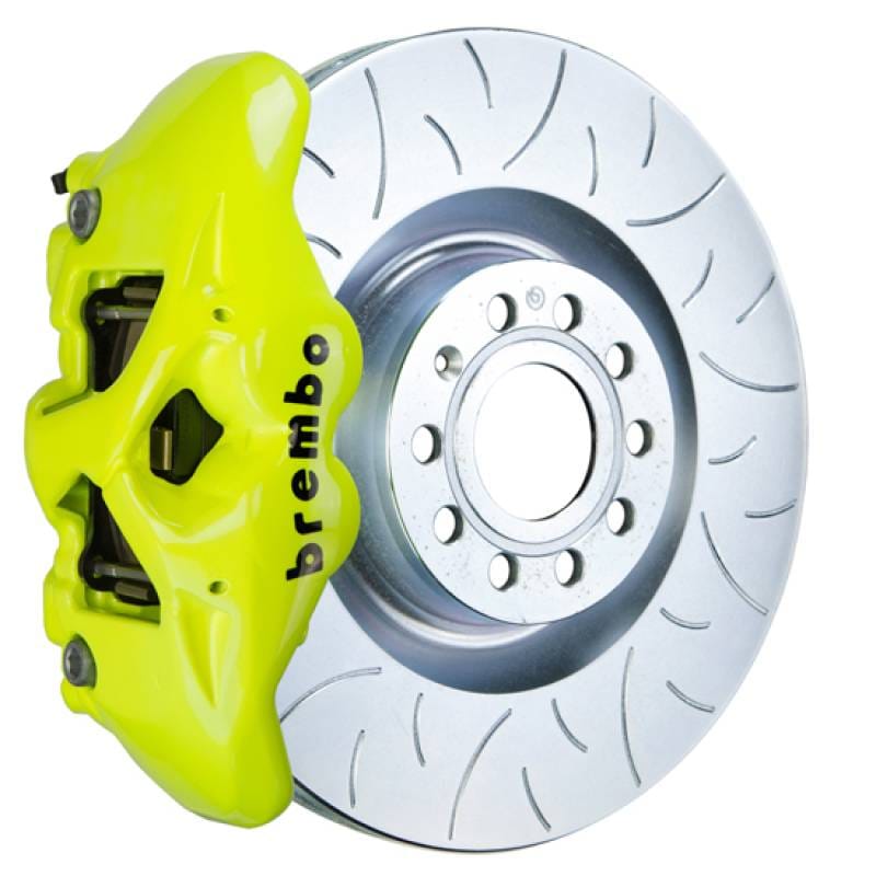Brembo 1S5.8002A7 Brembo 05-10 Jetta GLI Fr GT BBK 4Pis Cast 345x30 1pc Rotor Slotted Type3-Fluo. Yellow thumbnail 2