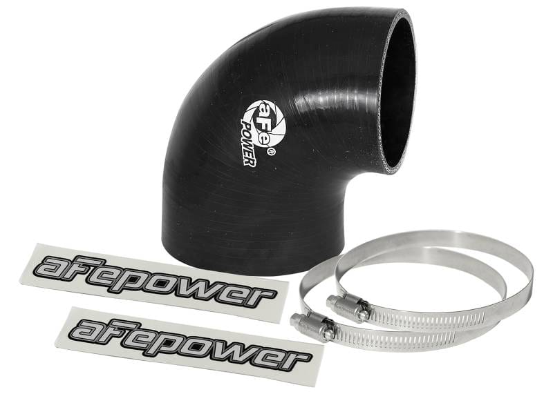aFe 59-00072 aFe Magnum FORCE CAI Univ. Silicone Coupling Kit (3.5in. ID to 3in. ID) 90Deg. Elbow Reducer - Black thumbnail 2