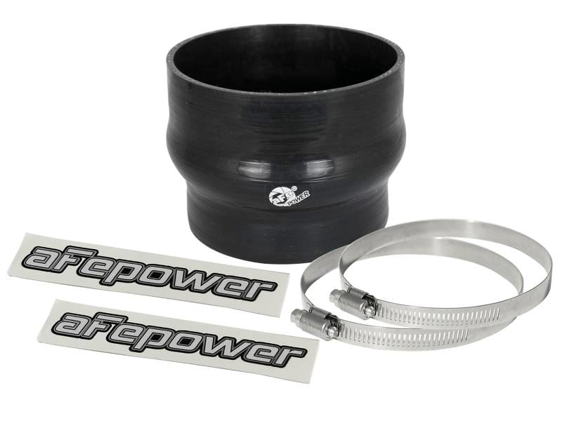 aFe 59-00077 aFe Magnum FORCE CAI Silicone Coupling Kit (4in. ID to 3.5in. ID) 2.75in L Straight Reducer - Black thumbnail 2