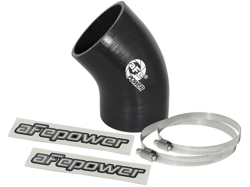 aFe 59-00055 aFe Magnum FORCE CAI Univ. Silicone Coupling Kit (3in. ID / 6in. L / 45-Deg.) Elbow Coupler - Black thumbnail 2