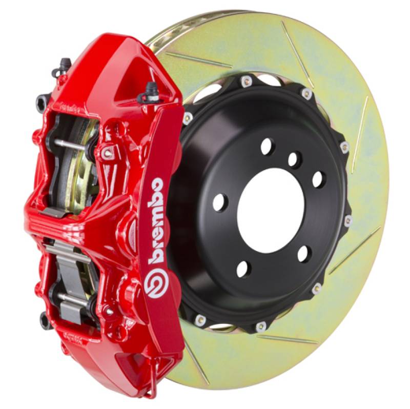 Brembo 2B2.9002A2 Brembo 08-09 H2 Rear GT BBK 4 Piston Cast 2pc 380x32 2pc Rotor Slotted Type-1-Red thumbnail 2