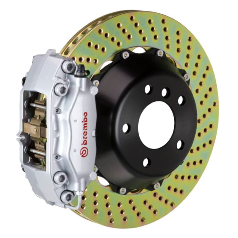 Brembo 2C1.8018A3 Brembo 00-05 ML500/ML55 AMG Rear GT BBK 4 Piston Cast 2pc 345x28 2pc Rotor Drilled-Silver thumbnail 2