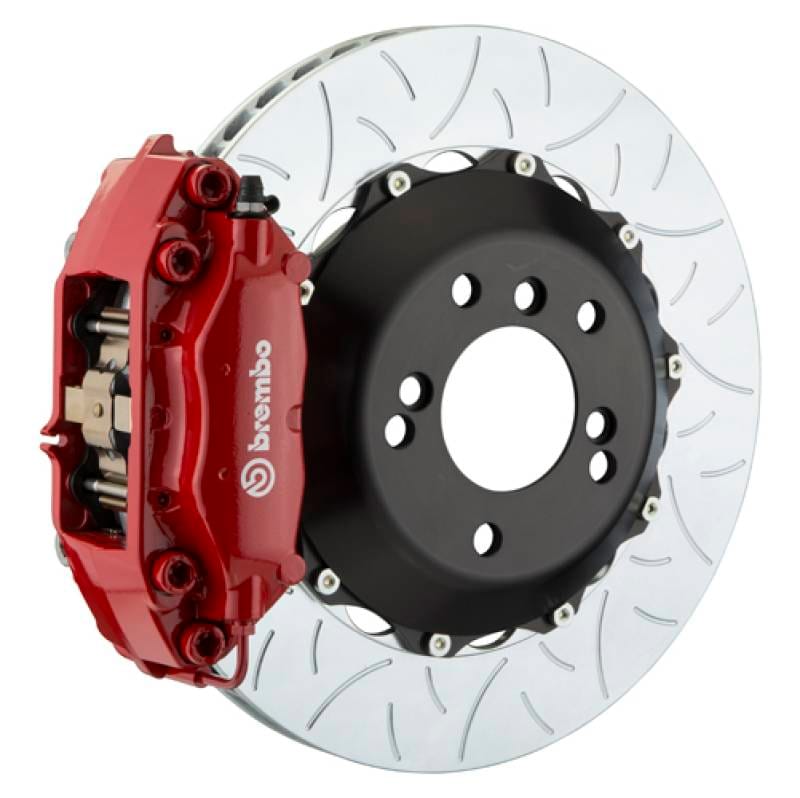 Brembo 2C3.8005A2 Brembo 02-05 7-Series (Through 3/5 Prod) Rr GT BBK 4Pist Cast 2pc 345x28 2pc Rotor Slot Type3-Red thumbnail 2