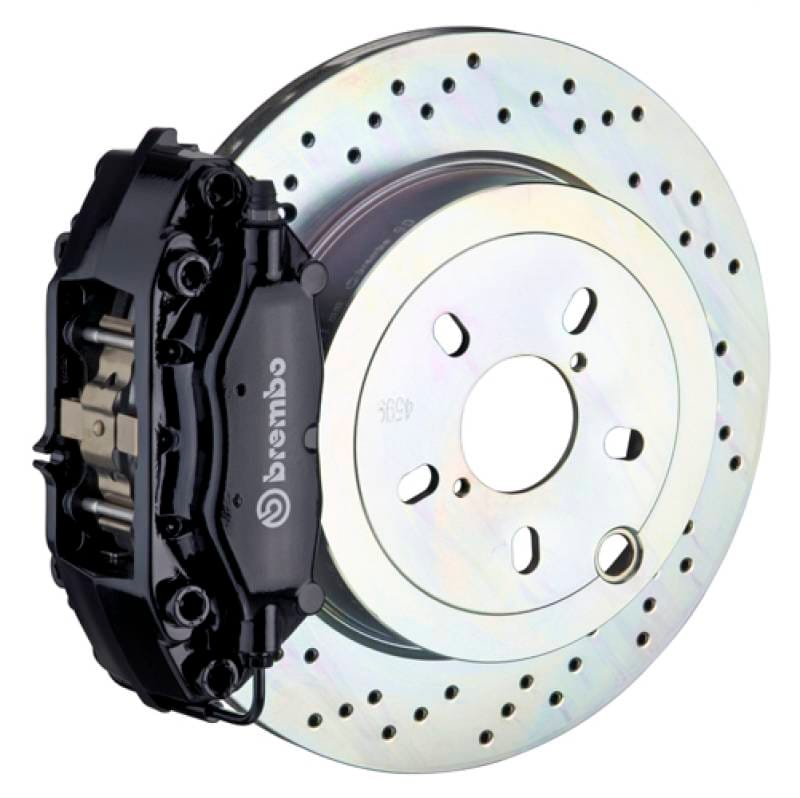 Brembo 2C4.5001A1 Brembo 66-89 911S/SC/Carrera Rear GT BBK 4 Piston Cast 2pc 309x28 1pc Rotor Drilled-Black thumbnail 2