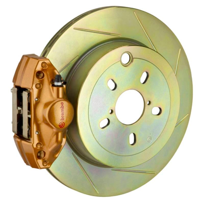 Brembo 2E5.5003A4 Brembo 12-16 FRS Exc w/ Elec Park Brake Rr GT BBK 2 Pis Cast 2pc 316 x20 1pc Rtr Slot Type1-Gold thumbnail 2