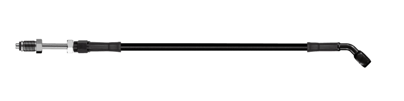 Goodridge 76in Universal Clutch Line w/Blk Fittings & Blk Hose - 45 Deg Banjo w/Straight 7/16 UNF - HD1045-1CB-BK76