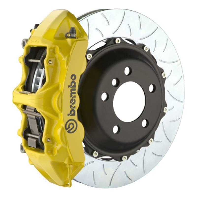 Brembo 1M3.8047A5 Brembo 22+ GR86 (ZN8) Fr GT BBK 6Pist Slotted Type-3 355x32 2pc Rtr Drill-Yellow