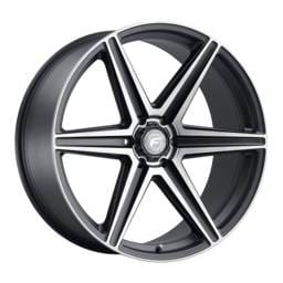 Forgestar F01240089P25 Forgestar X6 24x10 / 6x135 BP / ET25 / 6.5in BS Satin Black Wheel