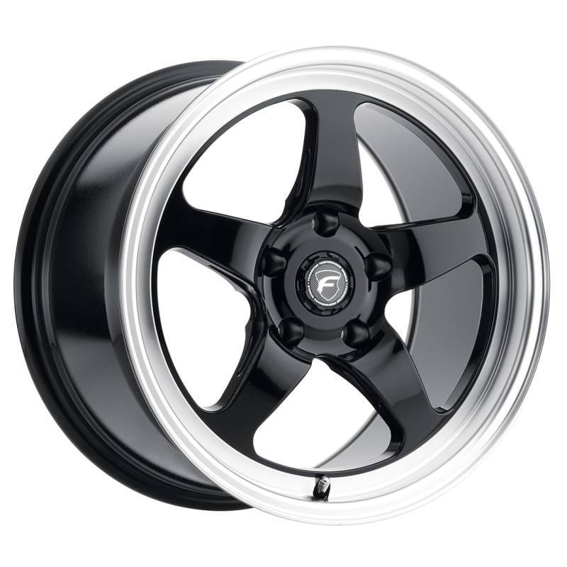Forgestar F09170071P30 Forgestar D5 Drag 17x10 / 5x115 BP / ET30 / 6.6in BS Gloss Black Wheel