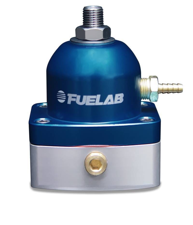 Fuelab 52502-3 Fuelab 525 Carb Adjustable FPR In-Line 4-12 PSI (1) -6AN In (1) -6AN Return - Blue