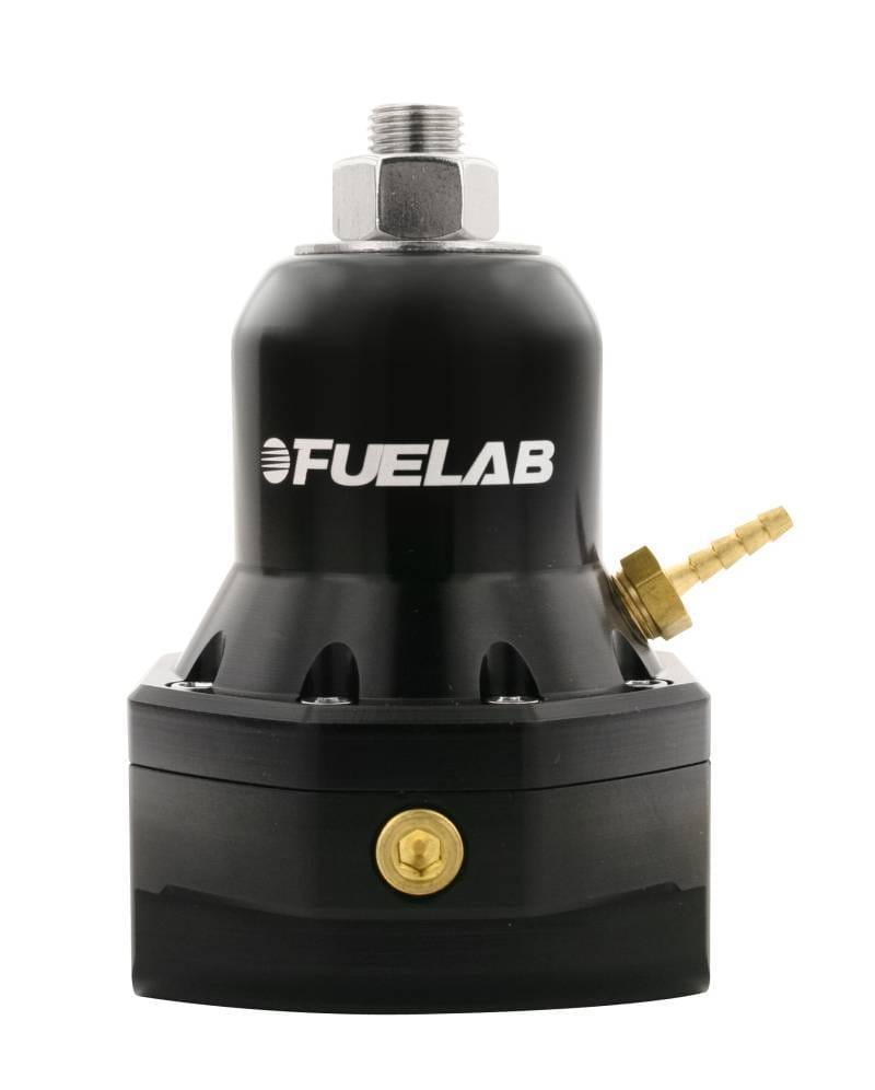 Fuelab 56502-1 Fuelab 565 Carb Adjustable FPR 4-12 PSI (2) -10AN In (1) -10AN Return Max Flow Bypass - Black