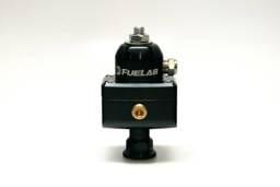 Fuelab 57502-1 Fuelab 575 Carb Adjustable Mini FPR Blocking 1-3 PSI (1) -6AN In (2) -6AN Out - Black