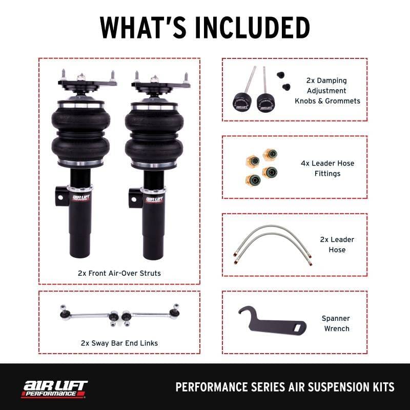 Air Lift 76002 Air Lift 05-14 Audi A3 / 06-14 Volkswagen GTI Performance Front Kit - Fits 2005-2022 Volkswagen Passat, Rabbit, Jetta thumbnail 3