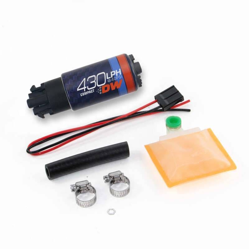 DeatschWerks 9-439-1000 DeatschWerks Universal DW430C 430lph Compact Fuel Pump with Clips and Install Kit