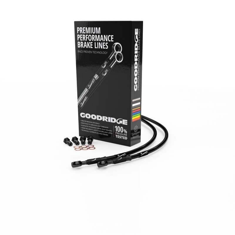 Goodridge 14-17 Harley-Davidson FXDB/FXDBP (Mini Ape w/ABS ) Front 8in Extended Brake Hose Kit - HD0073-2FB-BK8