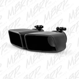 MBRP Exhaust pT5120BLK MBRP Universal Tip 4.75inx 3in Rectangle Angled Cut 3in O.D. inlet Pass. Side 7.375in length Black