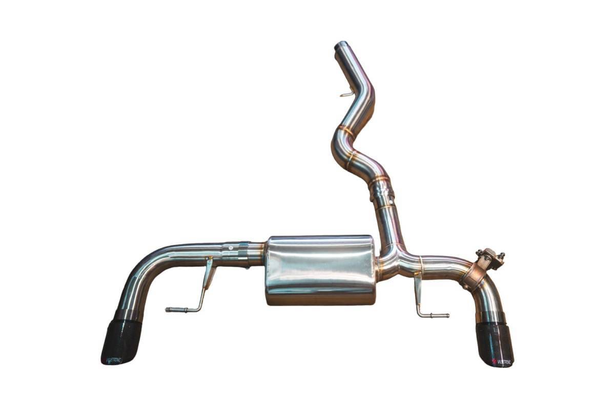 Valvetronic Designs BMW G20, 330i,430i 2.0L Axleback, T304 Stainless Steel, Carbon Fiber 4.0" Outlet Tips BMW.G20.330i.AXL.BR.RC