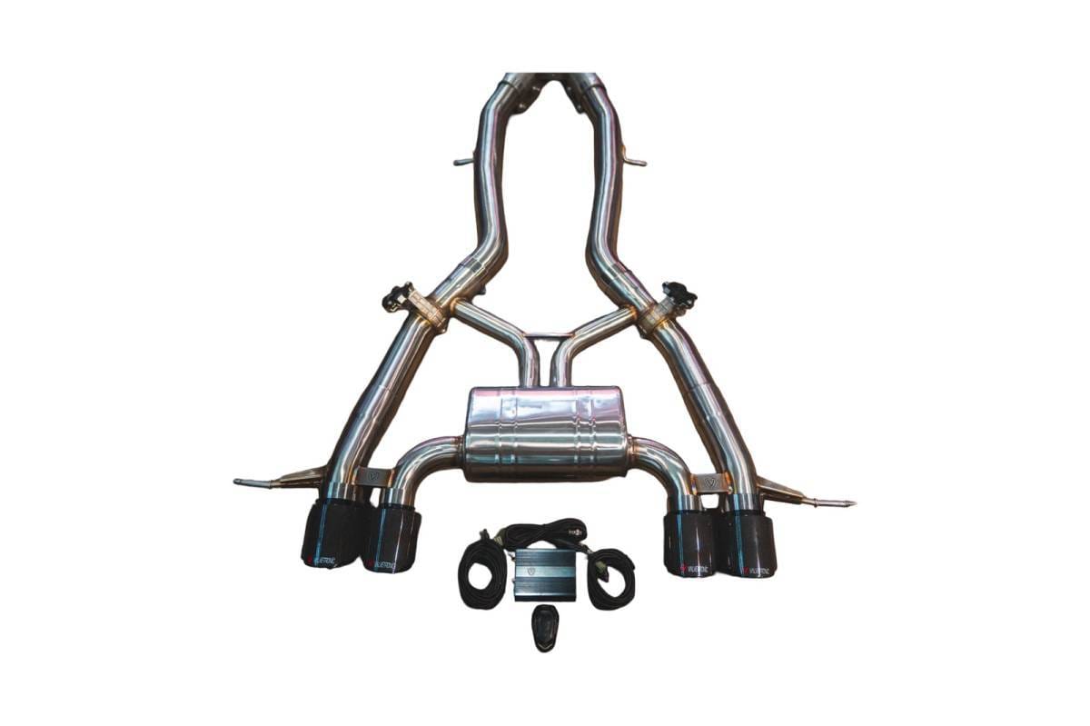 Valvetronic Designs BMW G80,G82 M3,M4 3.0L Axleback, T304 Stainless Steel, Carbon Fiber 4.0" Outlet Tips BMW.G8X.M3.AXL.BR.RC