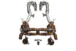 Valvetronic Designs Ferrari 458 Speciale 4.5L Full Exhaust System With Free Flow Headers, Grade 5 Titanium, Bespoke OEM Style Valvetronic Tips FER.458S.VSES.FFH.TI