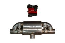 Valvetronic Designs Off Road T Style Universal Muffler Kit Single Inlet Dual Outlet 76MM 3.0" OFF.UVM.76MM.TSTYLE.X1