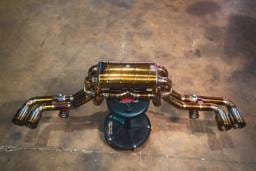 Valvetronic Designs Ferrari F430 4.3L, Full Exhaust System, Grade 5 Titanium, Titanium Bespoke OEM Style Valvetronic Tips FER.F430.VSES.FF.TI
