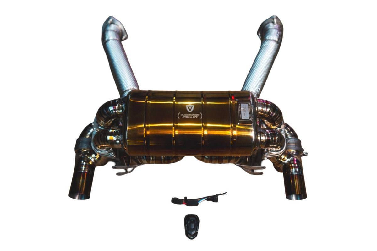 Valvetronic Designs Ferrari 430 Scuderia 4.3L Full Exhaust System, Grade 5 Titanium,Titanium Bespoke OEM Style Valvetronic FER.SCUD.VSES.FF.TI