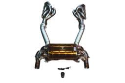 Valvetronic Designs Ferrari 430 Scuderia 4.3L Full Exhaust System With Free Flow Headers, Grade 5 Titanium, Titanium Bespoke OEM Style Valvetronic FER.SCUD.VSES.FFH.TI
