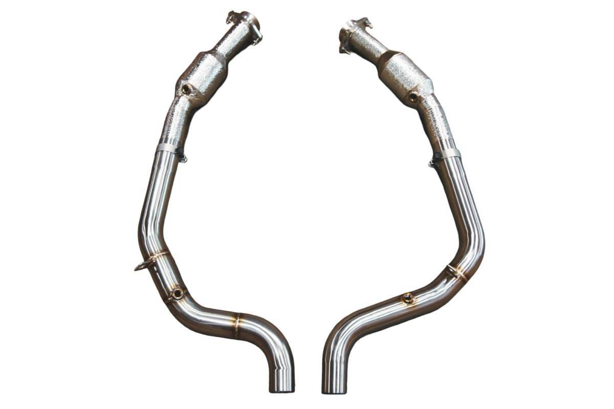 Valvetronic Designs Range Rover SVR 5.0L, Free Flow Downpipe, T304 Stainless Steel RR.SVR.FF.BR