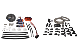 DeatschWerks 9-423-627-7080 DeatschWerks A90 Supra/G8X BMW M3/M4 X3 Module w/ Triple DW420 Pumps and PTFE Return Plumbing Kit